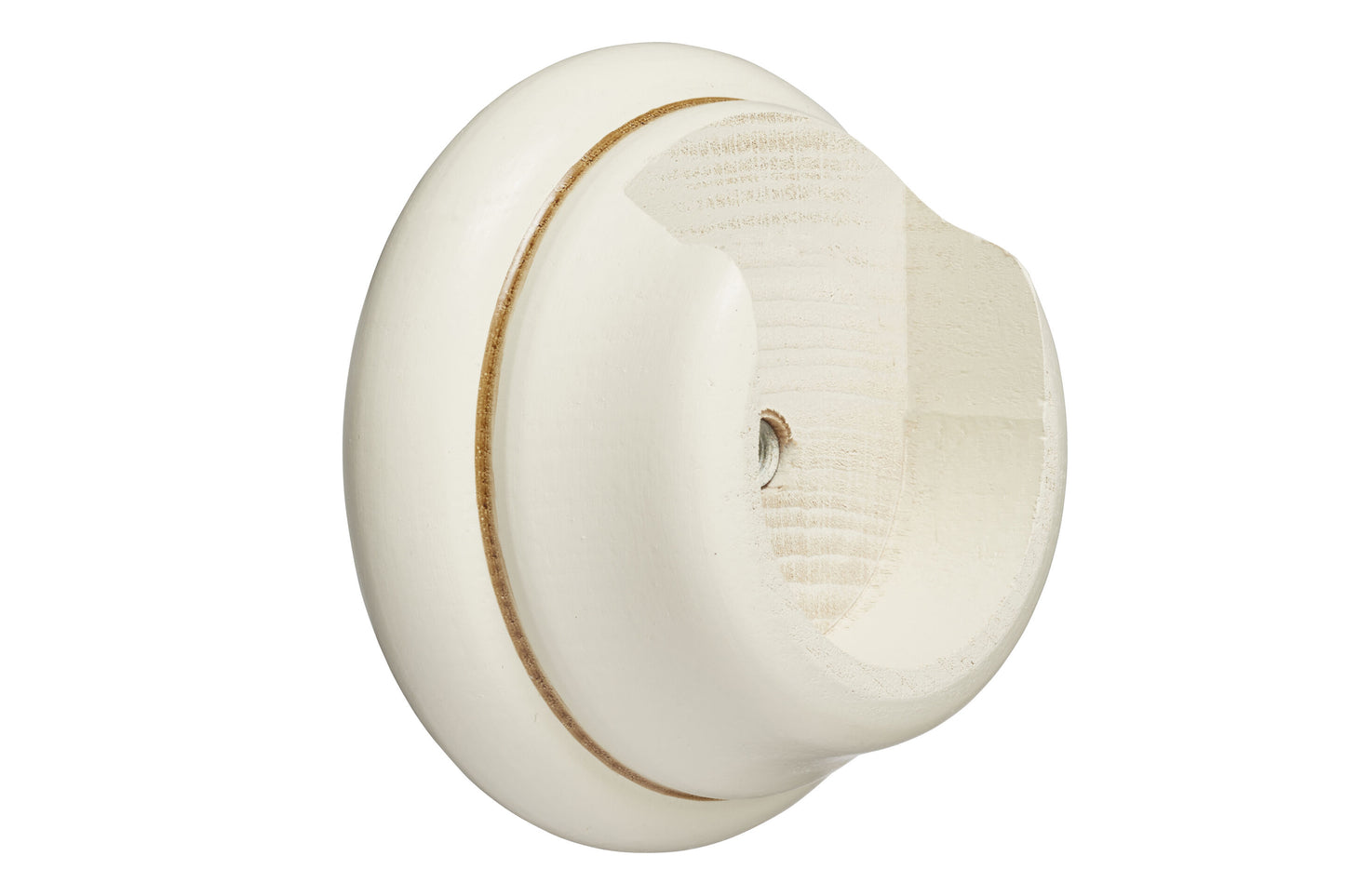 Hallis Museum 45mm Wooden Curtain Pole Recess Bracket - Antique White