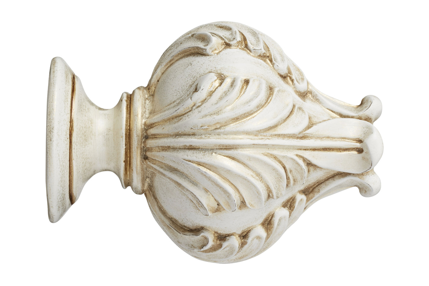 Hallis Museum Vienna 45mm Wooden Curtain Pole Finial - Cream & Gold