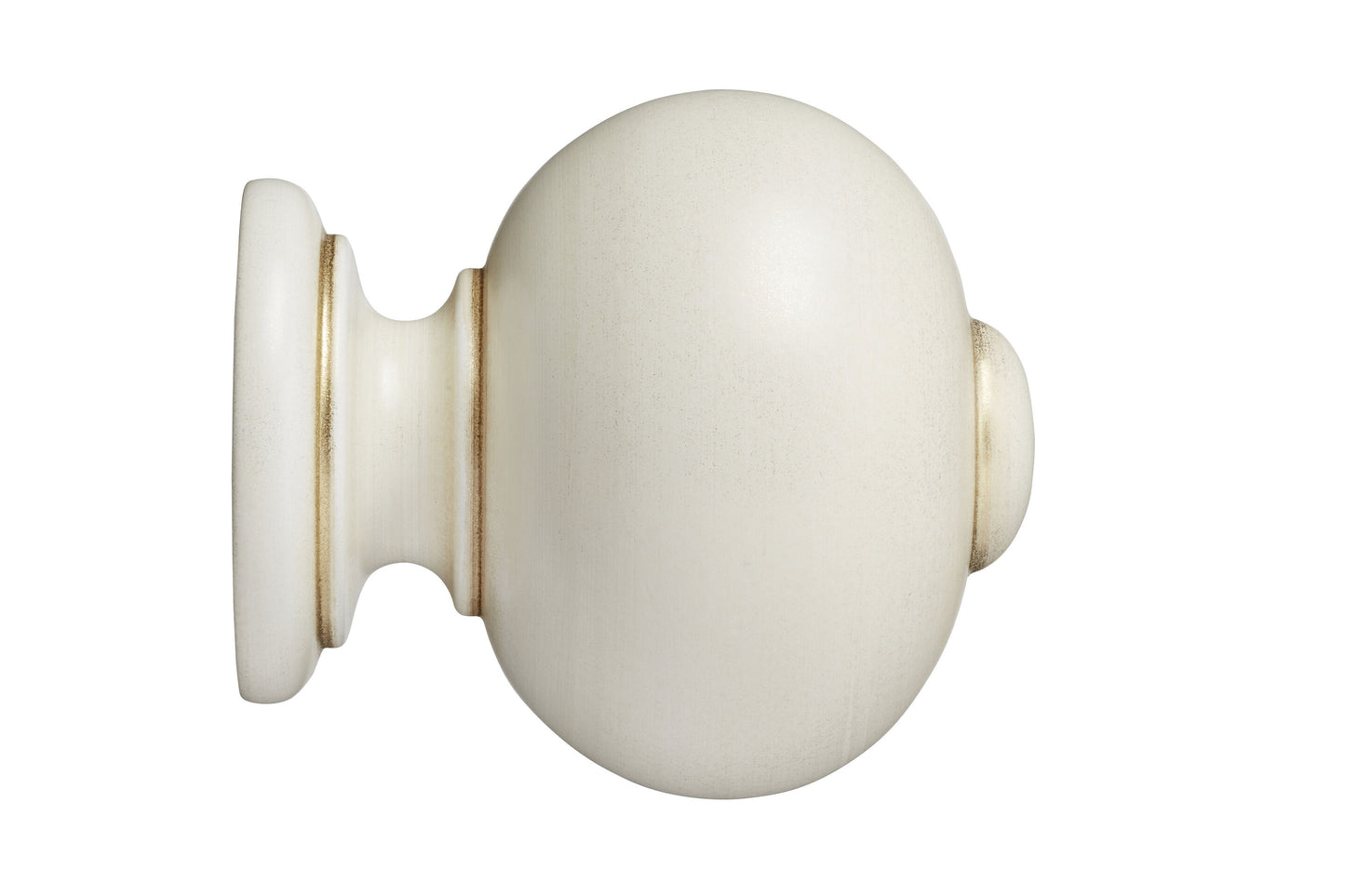Hallis Museum Parham 45mm Wooden Curtain Pole Finial - Cream & Gold