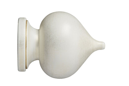 Hallis Museum Florence 45mm Wooden Curtain Pole Finial - Cream & Gold