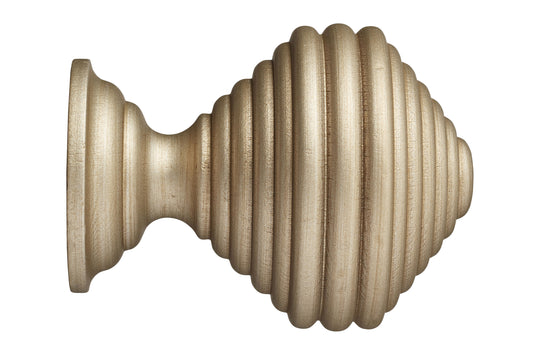 Hallis Museum Dune 45mm Wooden Curtain Pole Finial - Satin Oyster