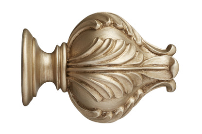 Hallis Museum Vienna 45mm Wooden Curtain Pole Finial - Satin Oyster