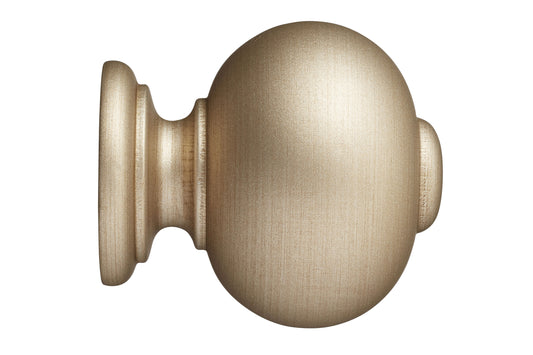Hallis Museum Parham 45mm Wooden Curtain Pole Finial - Satin Oyster