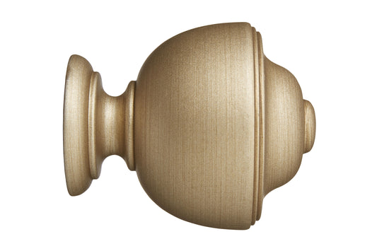 Hallis Museum Asher 45mm Wooden Curtain Pole Finial - Satin Oyster