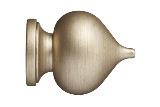 Hallis Museum Florence 45mm Wooden Curtain Pole Finial - Satin Oyster