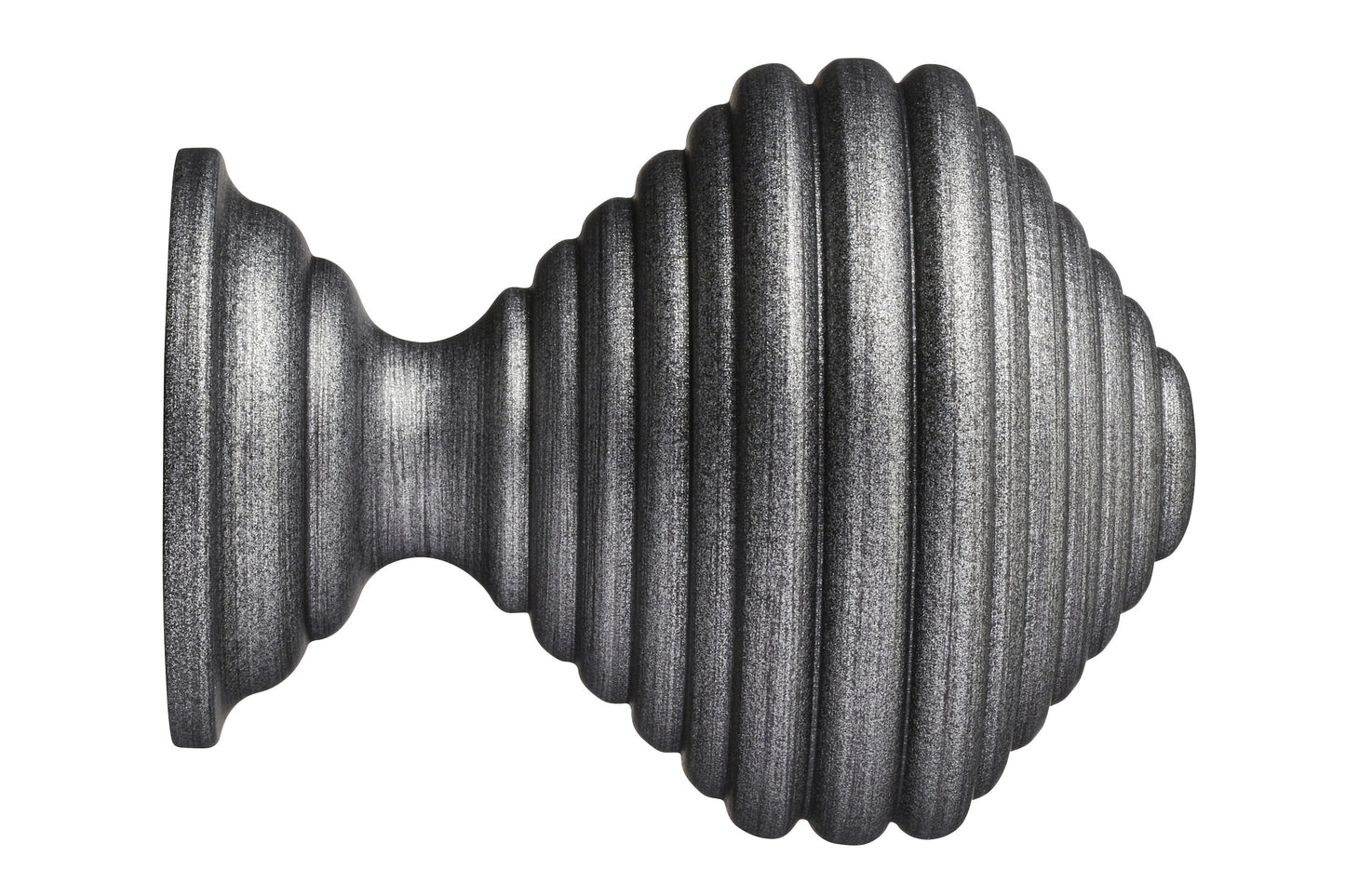 Hallis Museum Dune 45mm Wooden Curtain Pole Finial - Satin Pewter