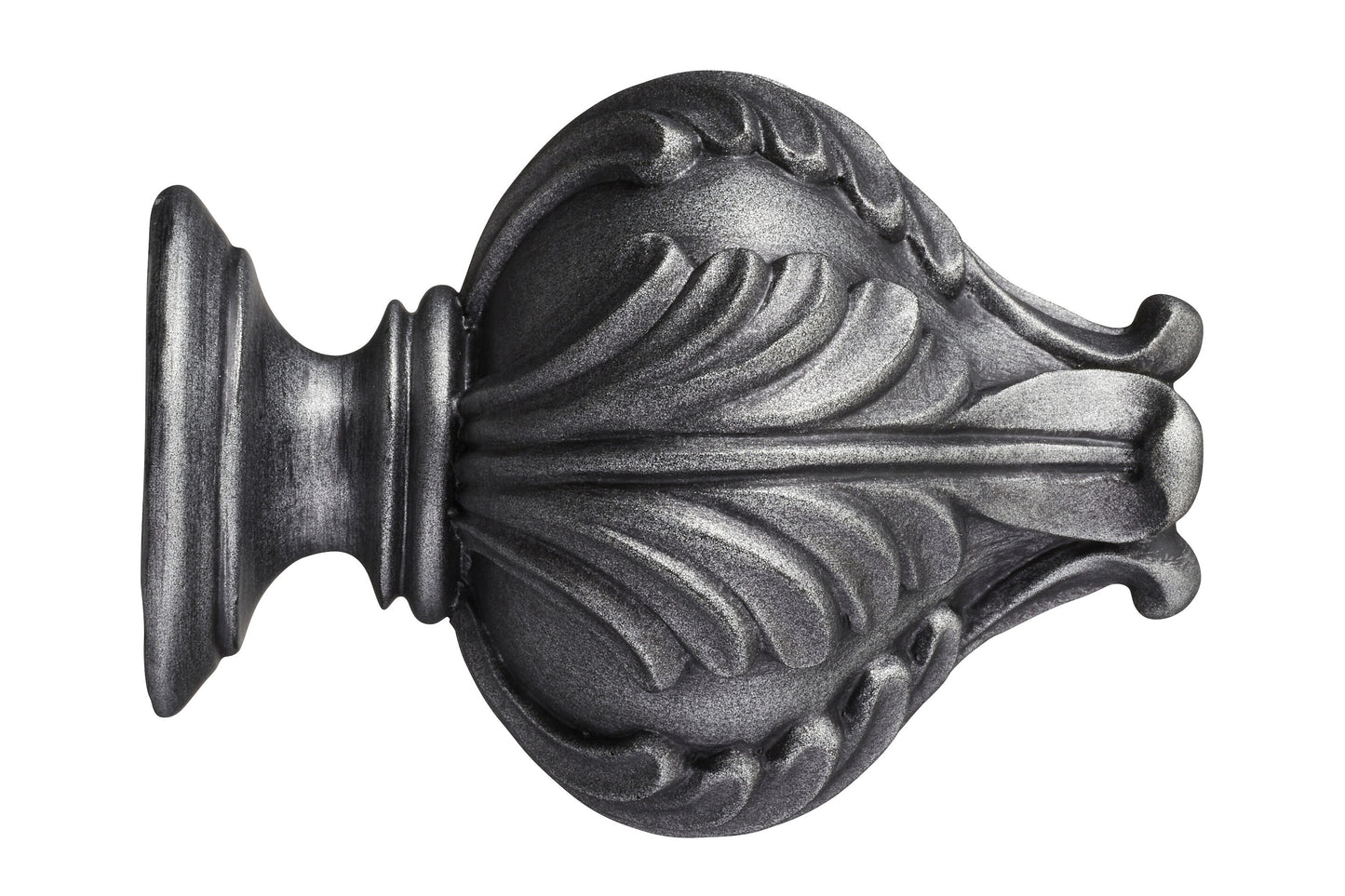 Hallis Museum Vienna 45mm Wooden Curtain Pole Finial - Satin Pewter