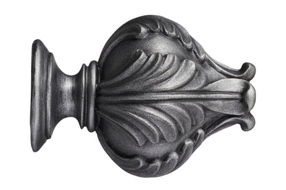 Hallis Museum Vienna 45mm Wooden Curtain Pole Finial - Satin Pewter