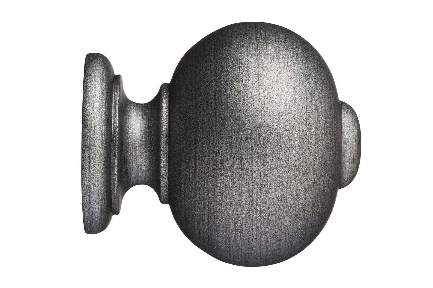 Hallis Museum Parham 45mm Wooden Curtain Pole Finial - Satin Pewter