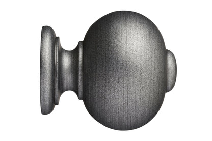 Hallis Museum Parham 45mm Wooden Curtain Pole Finial - Satin Pewter