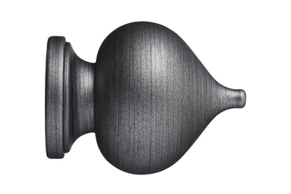 Hallis Museum Florence 45mm Wooden Curtain Pole Finial - Satin Pewter