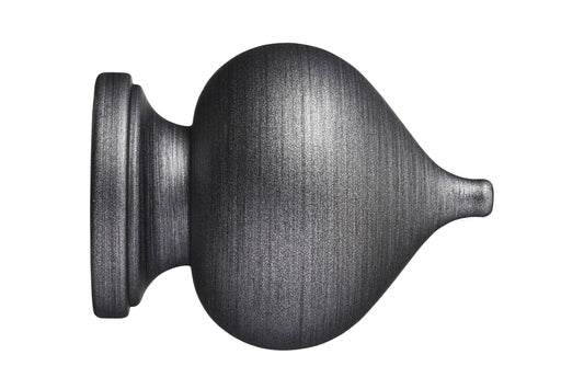 Hallis Museum Florence 45mm Wooden Curtain Pole Finial - Satin Pewter