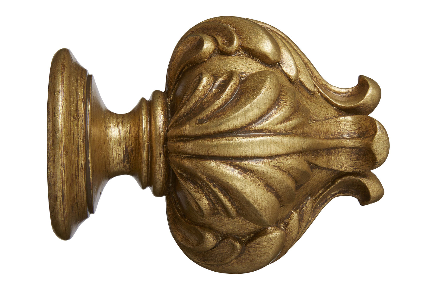 Hallis Museum Vienna 55mm Wooden Curtain Pole Finial - Antique Gilt
