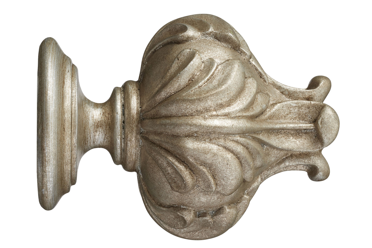Hallis Museum Vienna 55mm Wooden Curtain Pole Finial - Antique Silver