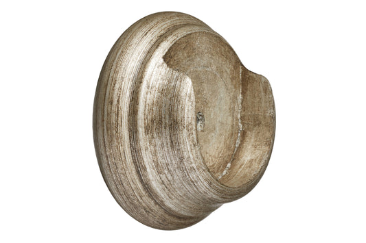Hallis Museum 55mm Wooden Curtain Pole Recess Bracket - Antique Silver
