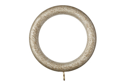 Museum 55mm Wooden Curtain Rings (Pack of 4) - Antique Silver