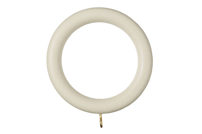 Museum 55mm Wooden Curtain Rings (Pack of 4) - Antique White