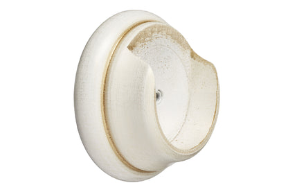Hallis Museum 55mm Wooden Curtain Pole Recess Bracket - Cream & Gold