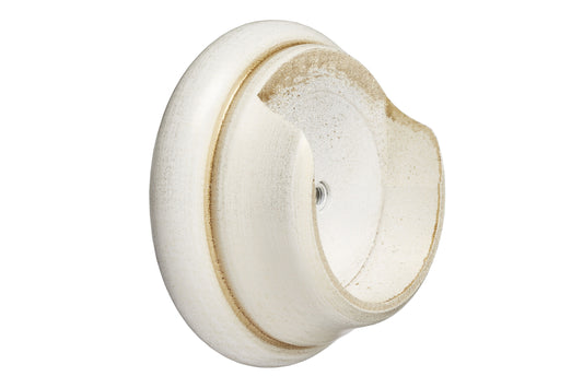Hallis Museum 55mm Wooden Curtain Pole Recess Bracket - Cream & Gold
