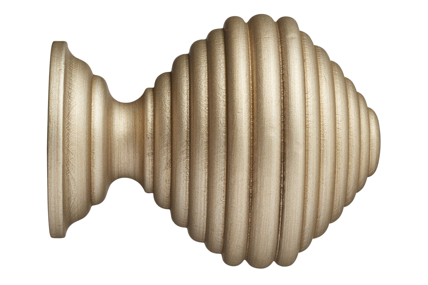 Hallis Museum Dune 55mm Wooden Curtain Pole Finial - Satin Oyster