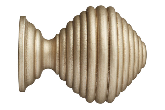 Hallis Museum Dune 55mm Wooden Curtain Pole Finial - Satin Oyster