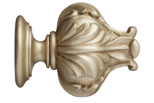 Hallis Museum Vienna 55mm Wooden Curtain Pole Finial - Satin Oyster