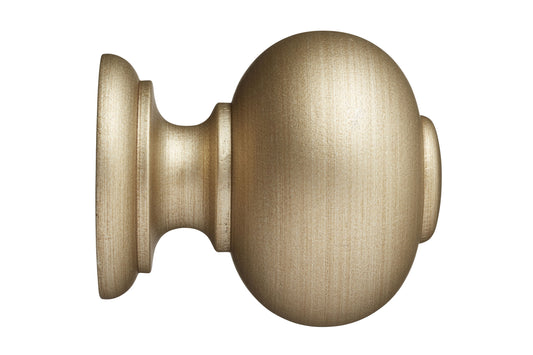 Hallis Museum Parham 55mm Wooden Curtain Pole Finial - Satin Oyster