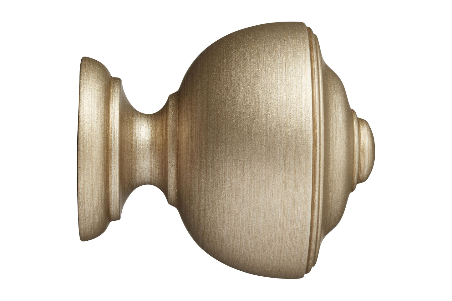 Hallis Museum Asher 55mm Wooden Curtain Pole Finial - Satin Oyster