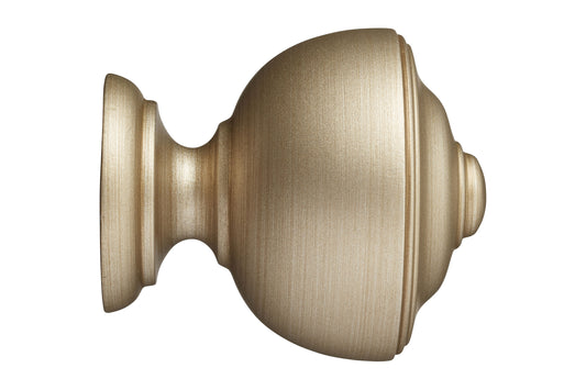 Hallis Museum Asher 55mm Wooden Curtain Pole Finial - Satin Oyster