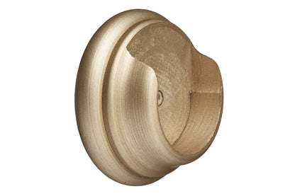 Hallis Museum 55mm Wooden Curtain Pole Recess Bracket - Satin Oyster
