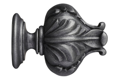 Hallis Museum Vienna 55mm Wooden Curtain Pole Finial - Satin Pewter
