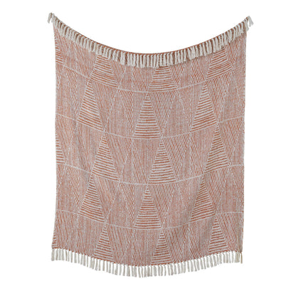 Myan Throw by Appletree Loft in Terracotta 130 x 180cm - Throw - Appletree Loft