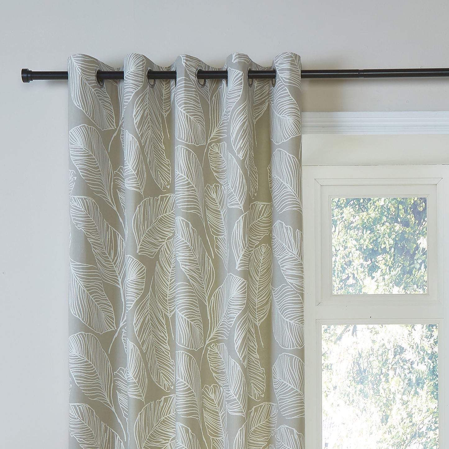 Matteo Pair of Eyelet Curtains by Fusion in Natural - Pair of Eyelet Curtains - Fusion