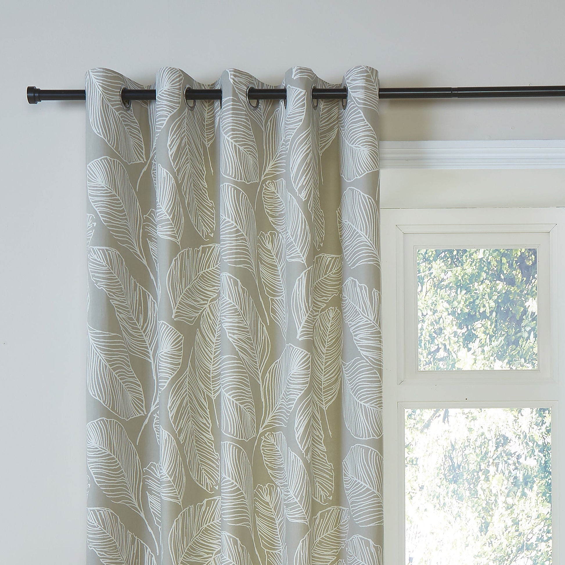 Matteo Pair of Eyelet Curtains by Fusion in Natural - Pair of Eyelet Curtains - Fusion
