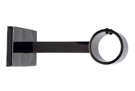 Hallis Neo 28mm Metal Curtain Pole Centre Bracket - Black Nickel
