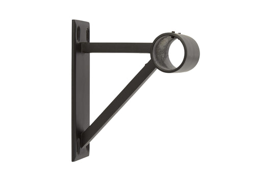 Hallis Neo 28mm Metal Curtain Pole End Bracket - Matt Black