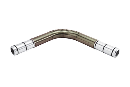 Hallis Neo 28mm Bendable Metal Curtain Pole Corner Joint - Spun Brass
