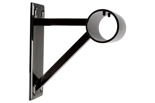 Hallis Neo 35mm Metal Curtain Pole End Bracket - Black Nickel