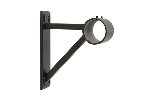 Hallis Neo 35mm Metal Curtain Pole End Bracket - Matt Black