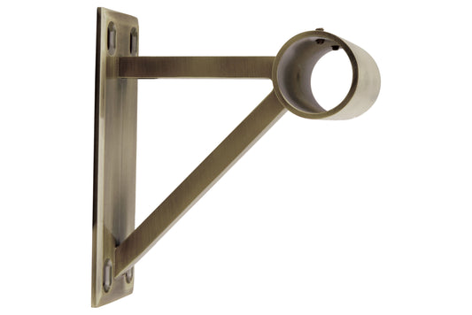 Hallis Neo 35mm Metal Curtain Pole End Bracket - Spun Brass