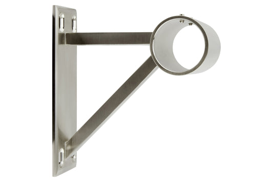 Hallis Neo 35mm Metal Curtain Pole End Bracket - Stainless Steel