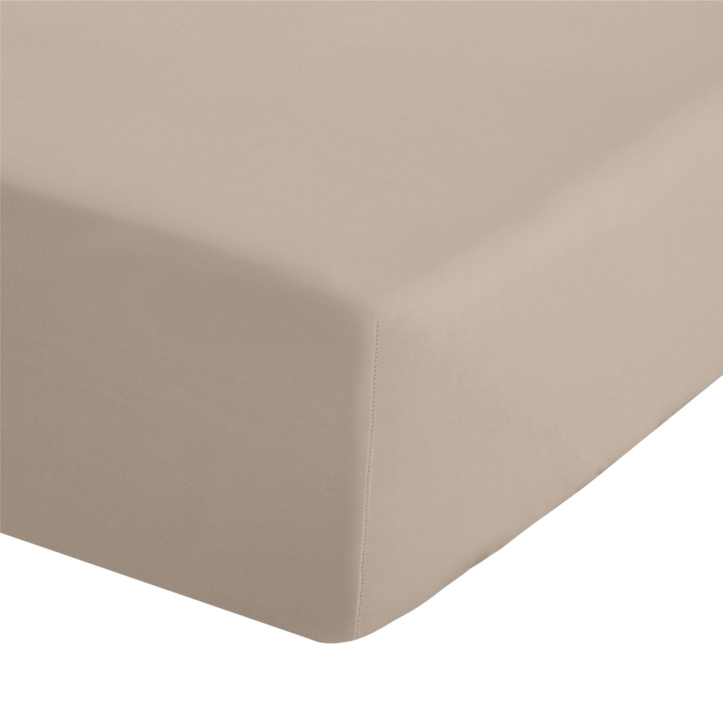 Catherine Lansfield Easy Iron Percale Fitted Sheet - Natural