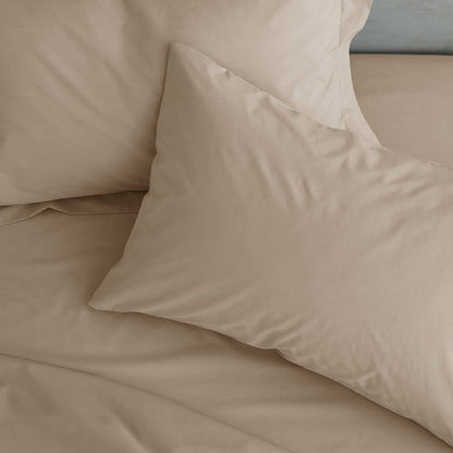 Catherine Lansfield Easy Iron Percale Fitted Sheet - Natural