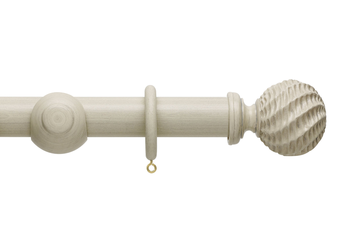 Hallis Origins Ammonite 35mm Wooden Curtain Pole - Limestone