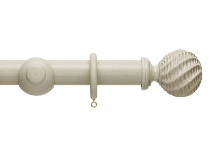 Hallis Origins Ammonite 35mm Wooden Curtain Pole - Limestone