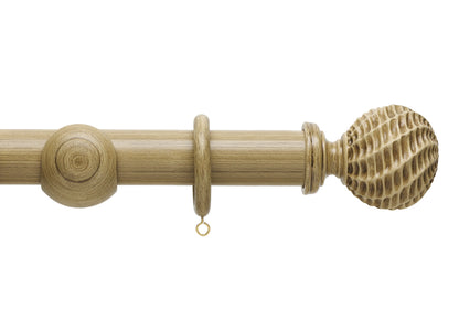 Hallis Origins Ammonite 35mm Wooden Curtain Pole - Shale