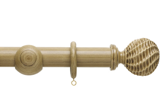 Hallis Origins Ammonite 35mm Wooden Curtain Pole - Shale