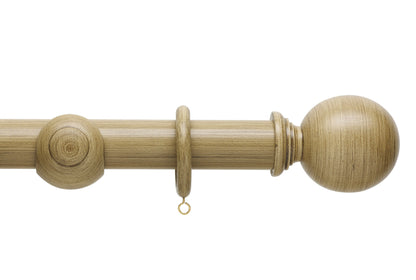 Hallis Origins Ball 35mm Wooden Curtain Pole - Shale
