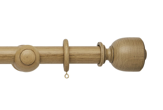 Hallis Origins Tulip Urn 35mm Wooden Curtain Pole - Shale