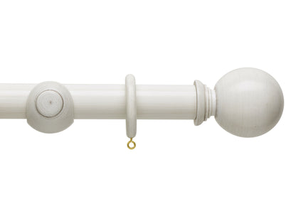 Hallis Origins Ball 45mm Wooden Curtain Pole - Chalk Stone